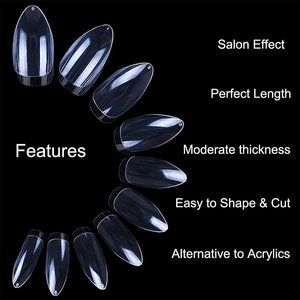 ⚡ Clearance! Short Stiletto Clear Fake Nails